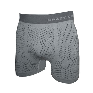 Crazy Cool Stretches Seamless Mens Boxer Briefs Underwear 6-Pack Set - GEO Dots