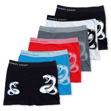 Load image into Gallery viewer, Crazy Cool Stretches Seamless Mens Boxer Briefs Underwear 6-Pack Set - Vipers