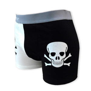 Crazy Cool Cotton Mens Boxer Briefs Underwear Set 3-Pieces Set - Skull Skeleton