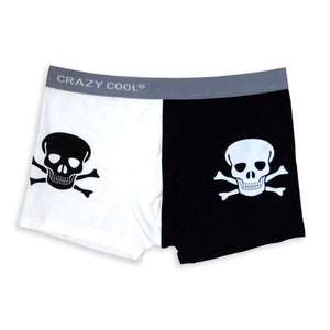 Crazy Cool Cotton Mens Boxer Briefs Underwear Set 3-Pieces Set - Skull Skeleton