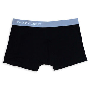 Crazy Cool Cotton Mens Boxer Briefs Underwear Set 3-Pieces Set - Plain Black