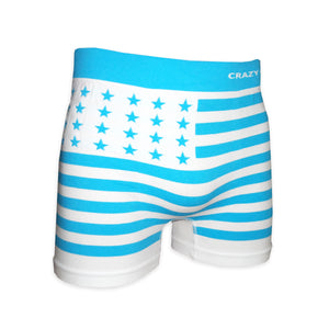 Crazy Cool Stretches Seamless Mens Boxer Briefs Underwear 6-Pack Set - American Flag