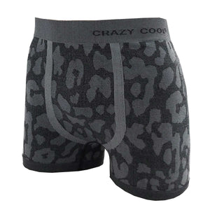 Crazy Cool Stretches Seamless Mens Boxer Briefs Underwear 6-Pack Set - Animal Prints