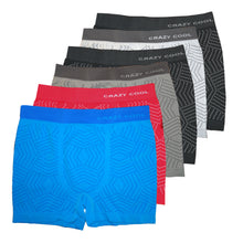 Load image into Gallery viewer, Crazy Cool Stretches Seamless Mens Boxer Briefs Underwear 6-Pack Gift Box - GEO Dots