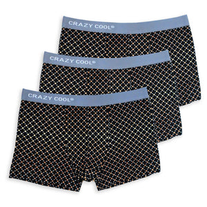 Crazy Cool Cotton Mens Boxer Briefs Underwear Set 3-Pieces Set - 3D Dots
